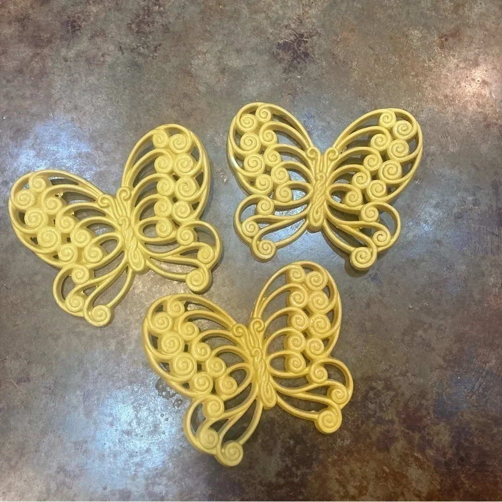 1970’s Vintage Plastic Butterfly Wall Hangings